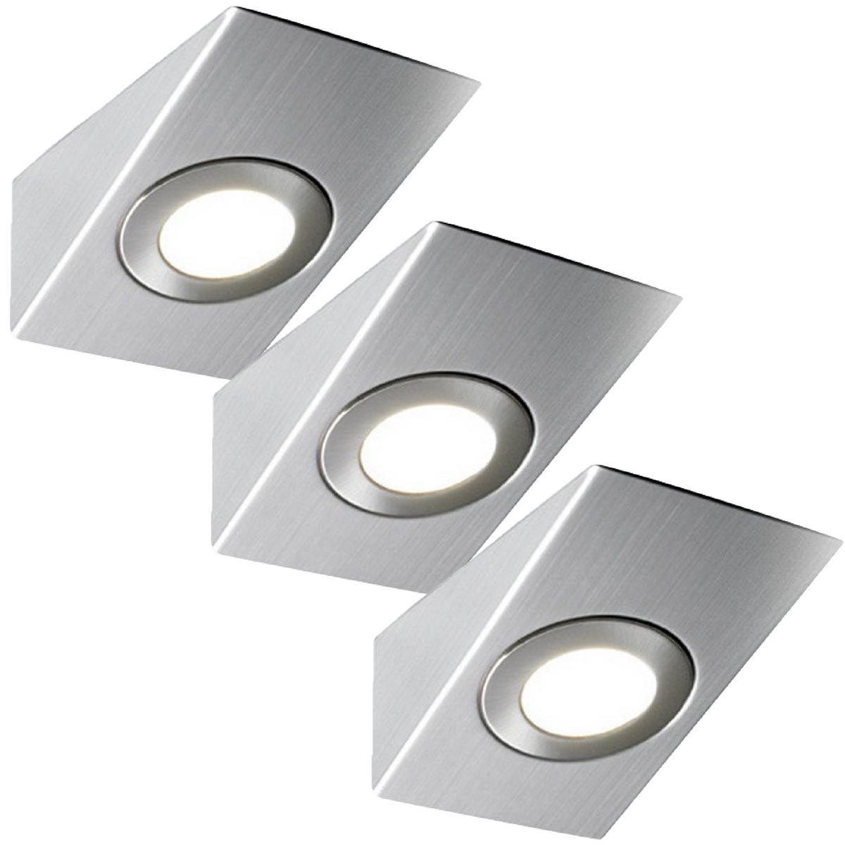 View 3 Pack Of Wedge Shaped LED Under Cabinet Lights With A 8W Driver information