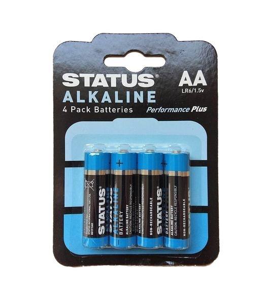 View Status Pack of 4 AA Alkaline Batteries information