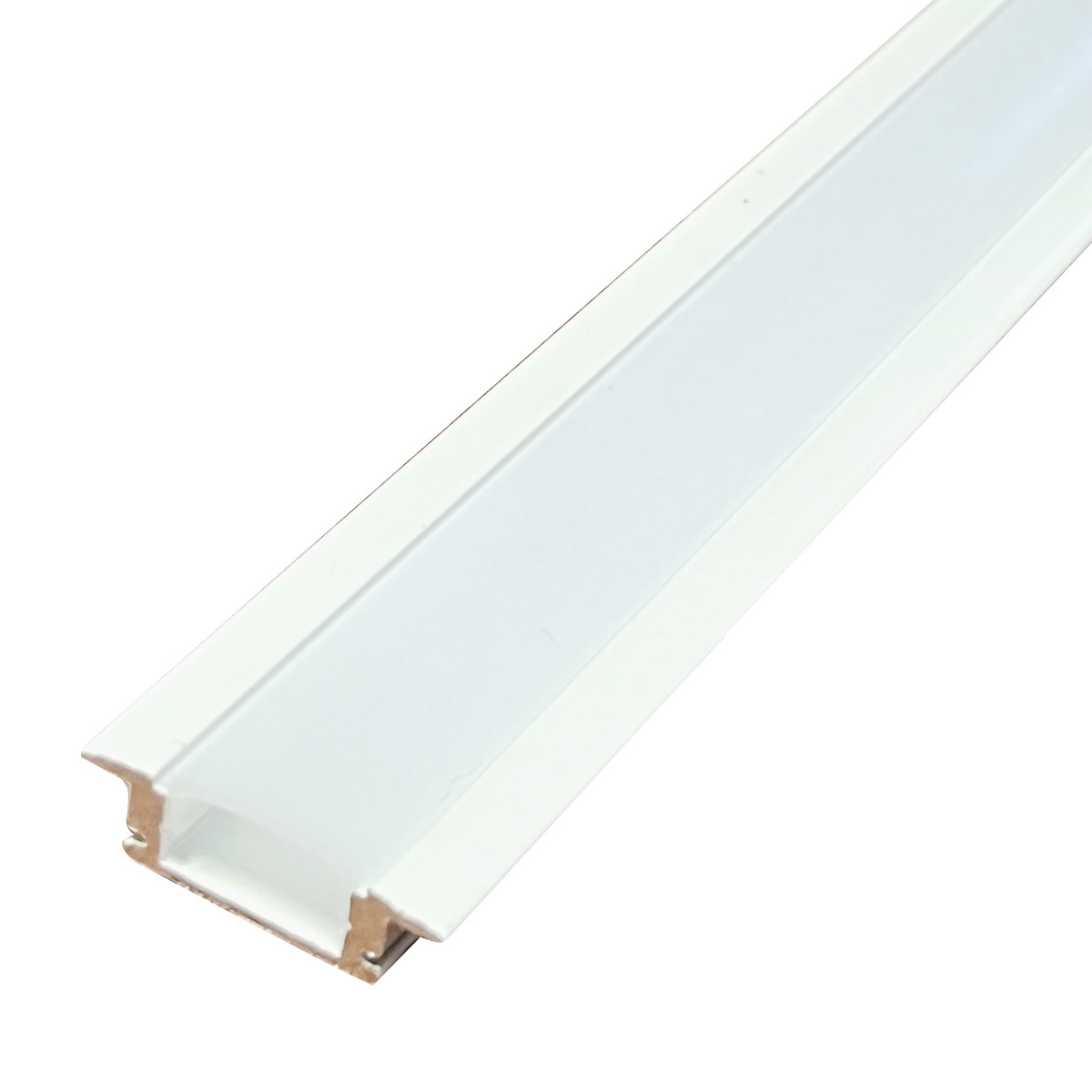 View 2m White Recessed 7mm LED Profile With Frosted Cover information
