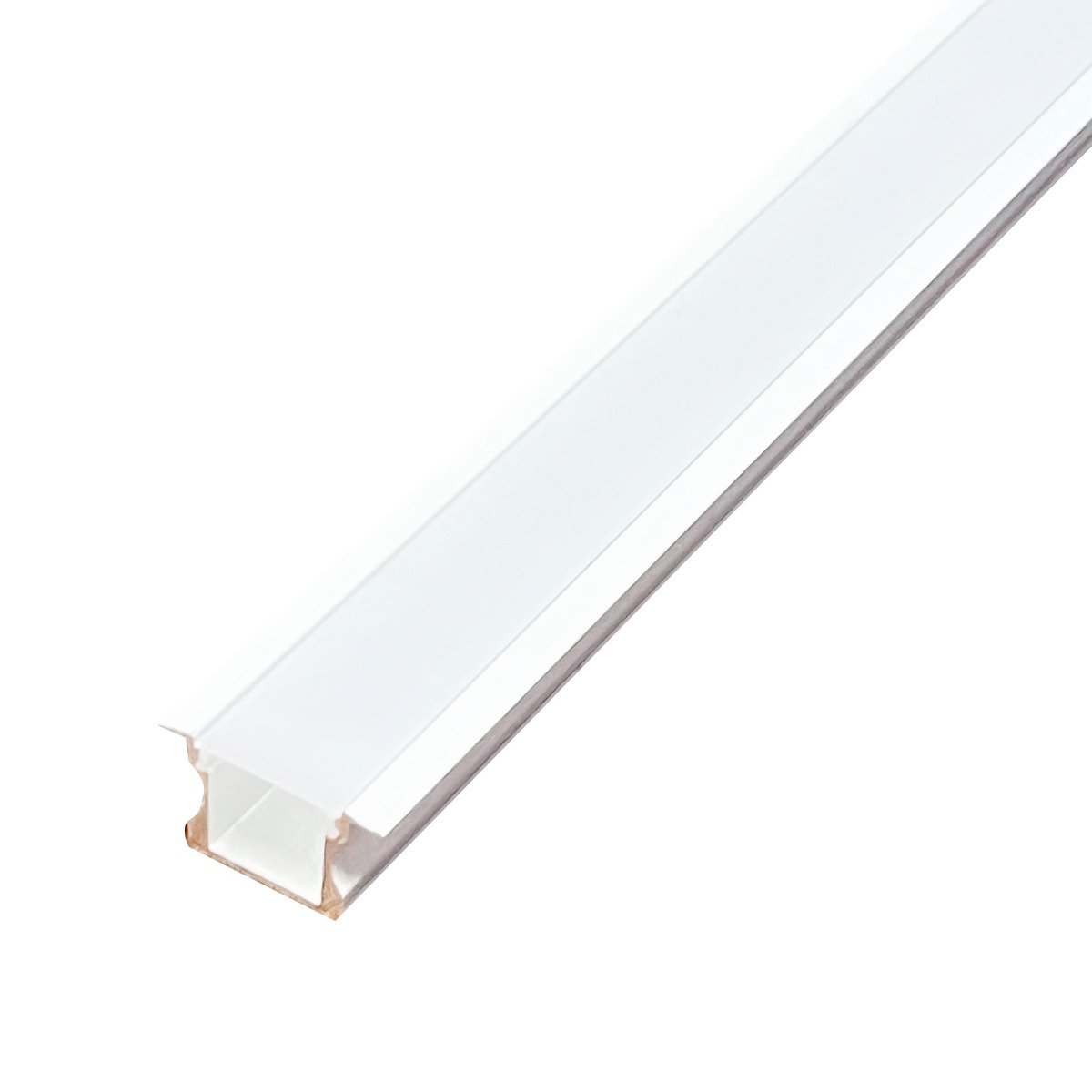 View 2m Long White Recessed 15mm LED Profile With Frosted Cover information