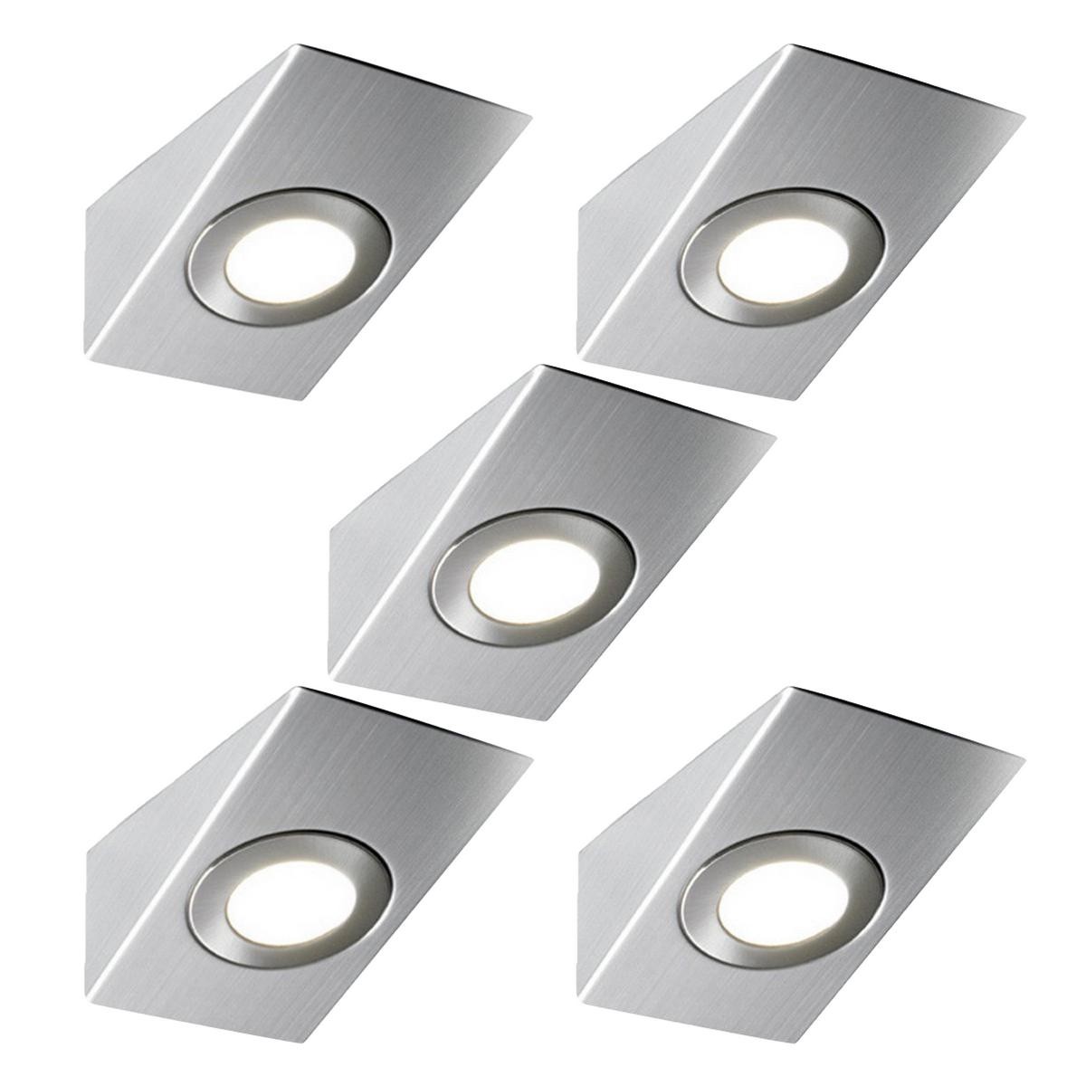 View 5 Pack Of Wedge Shaped LED Under Cabinet Lights With 15w Driver information