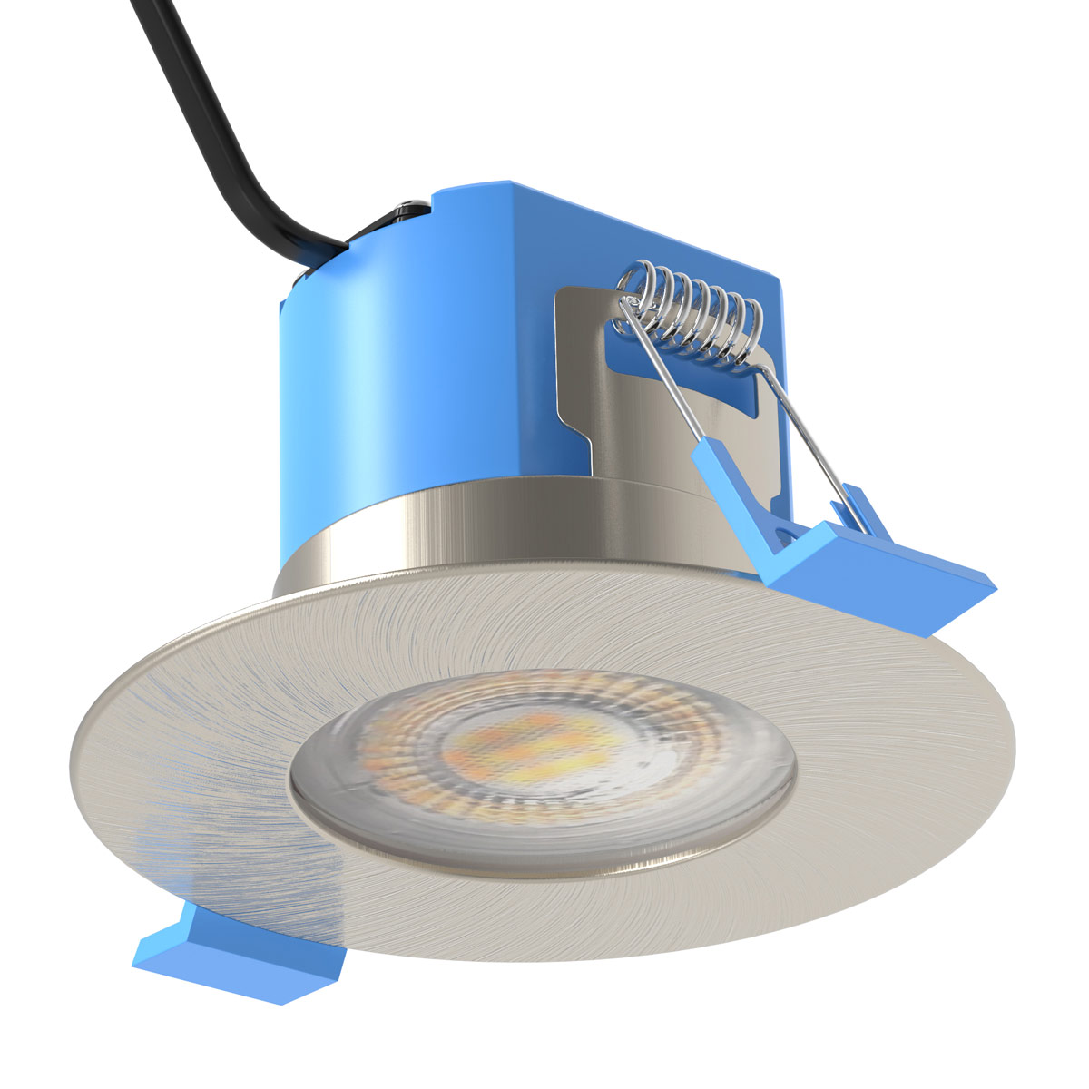View 6w Colour Adjustable Fire Rated Downlight Brushed Chrome information