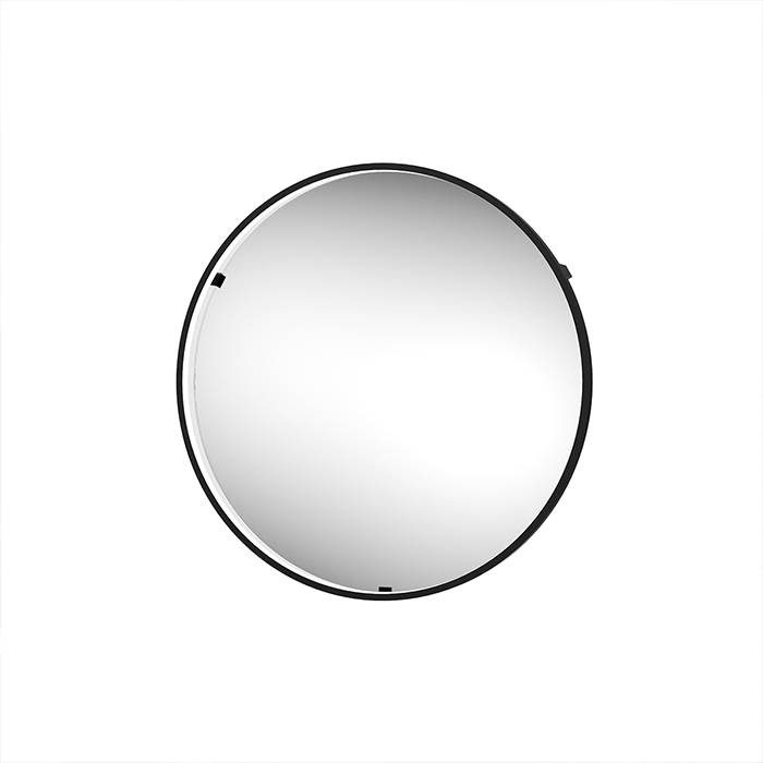 Aspect 600mm LED Bathroom Mirror, Matt Black With Demister Pad