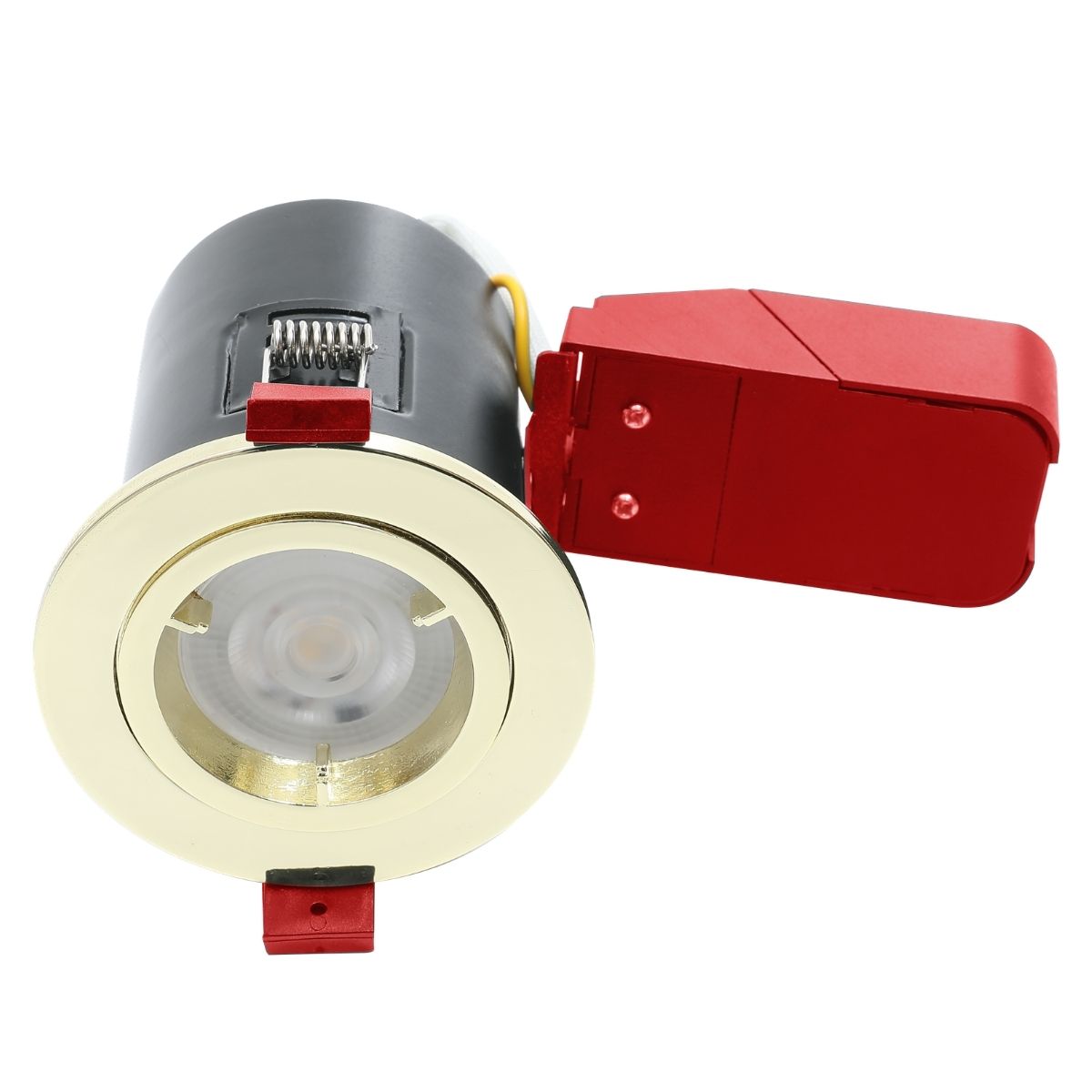 View DieCast Fire Rated Downlight GU10 Twist and Lock Fixed Brass Finish information