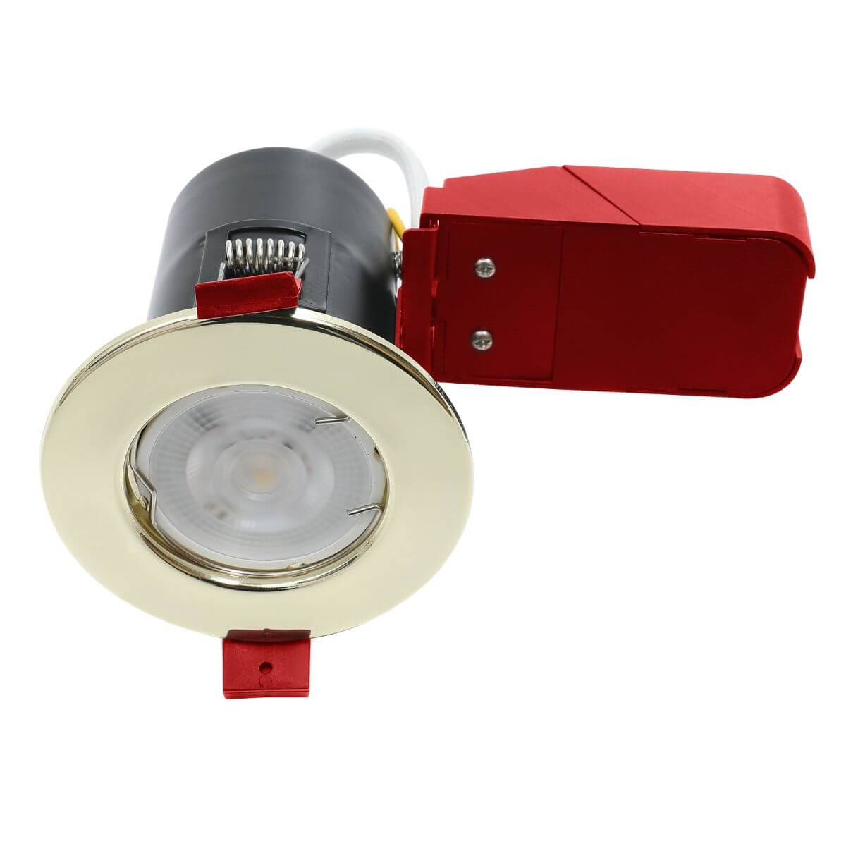View Fire Rated Downlight GU10 Fixed Brass Finish information