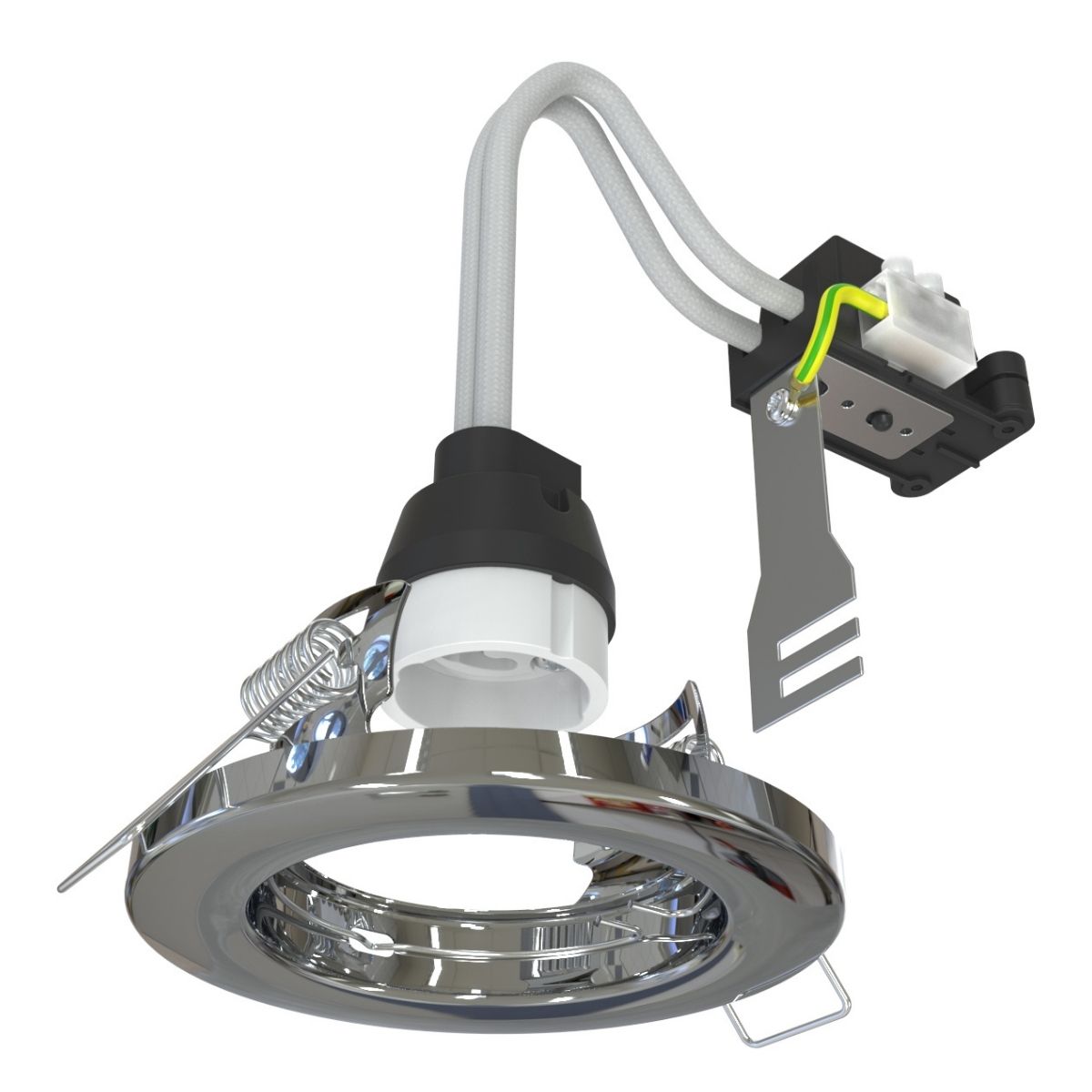 View Recessed GU10 Downlight In a Polished Chrome Finish information