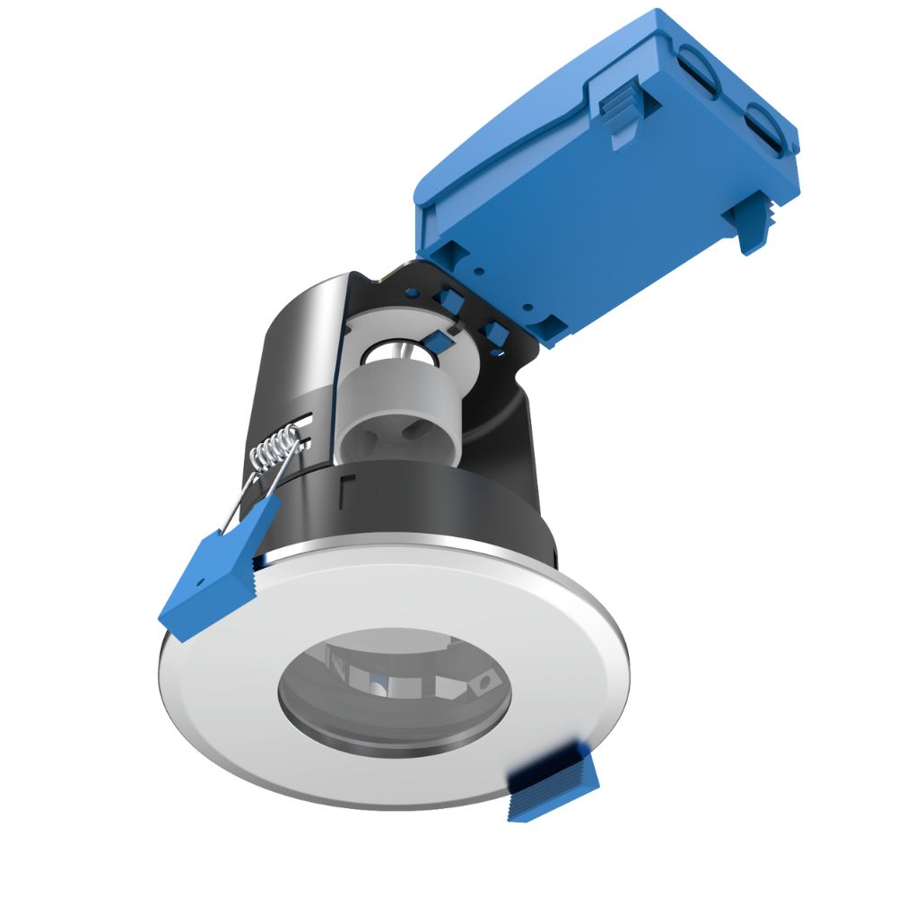 View Fire Rated Fixed Shower Downlight In Polished Chrome IP65 information