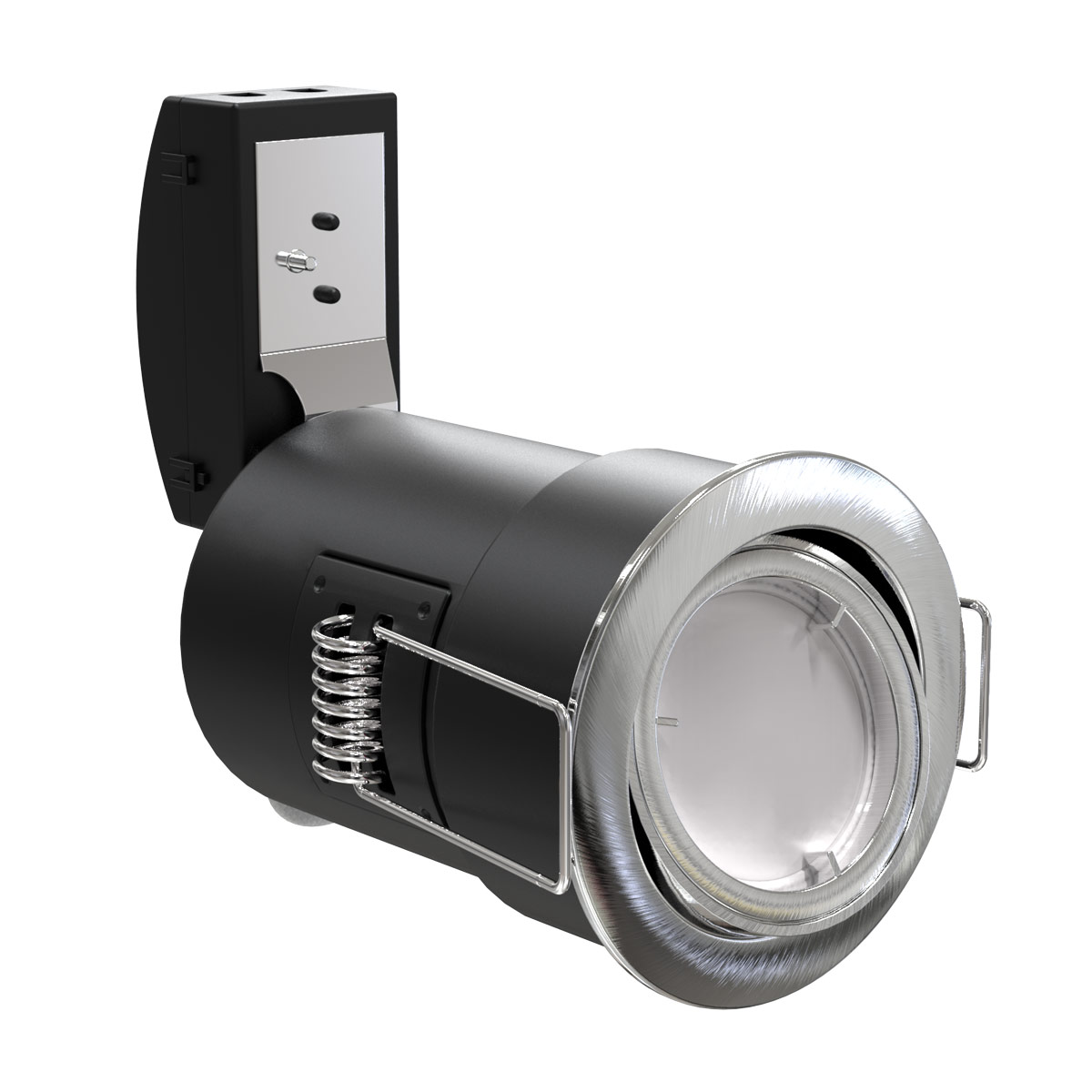 View Brushed Chrome Adjustable GU10 FireRated Downlight information