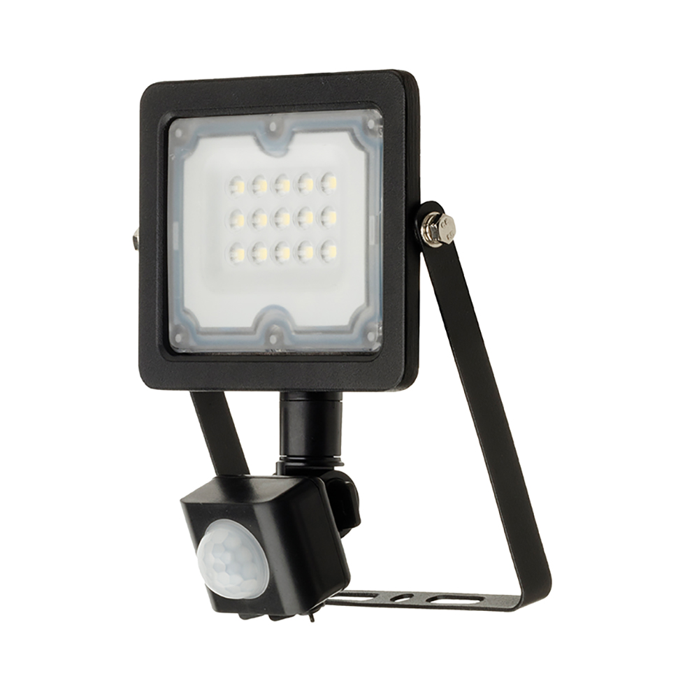 View 10w LED Floodlight With PIR Sensor 6000K IP65 Black information