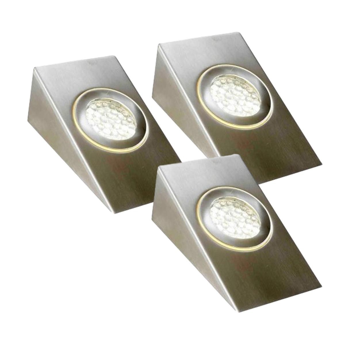 View Pack of 3 Wedge Shaped LED Under Cabinet Lights And Driver Cool or Warm White information