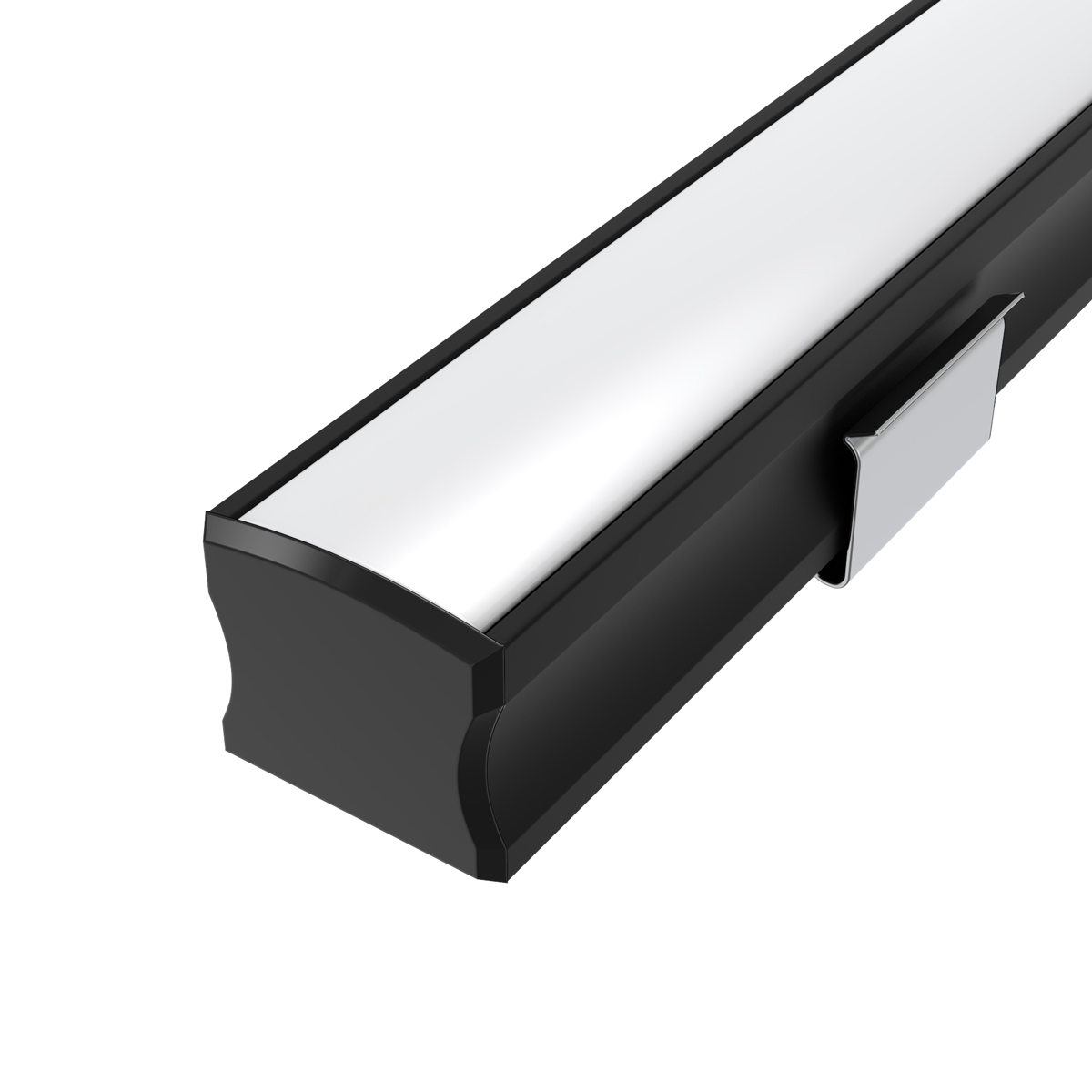 View 2m Black 15mm Aluminium LED Profile Includes Frosted Cover information