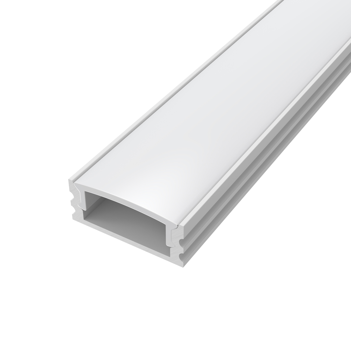 View 2m White Surface Mounted 7mm LED Profile With Frosted Cover information