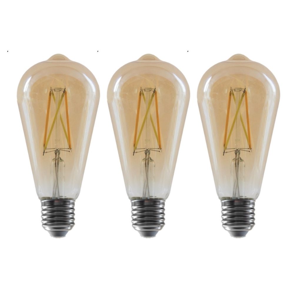View Pack of 3 ST64 85W Smart WiFi Filament Bulb information