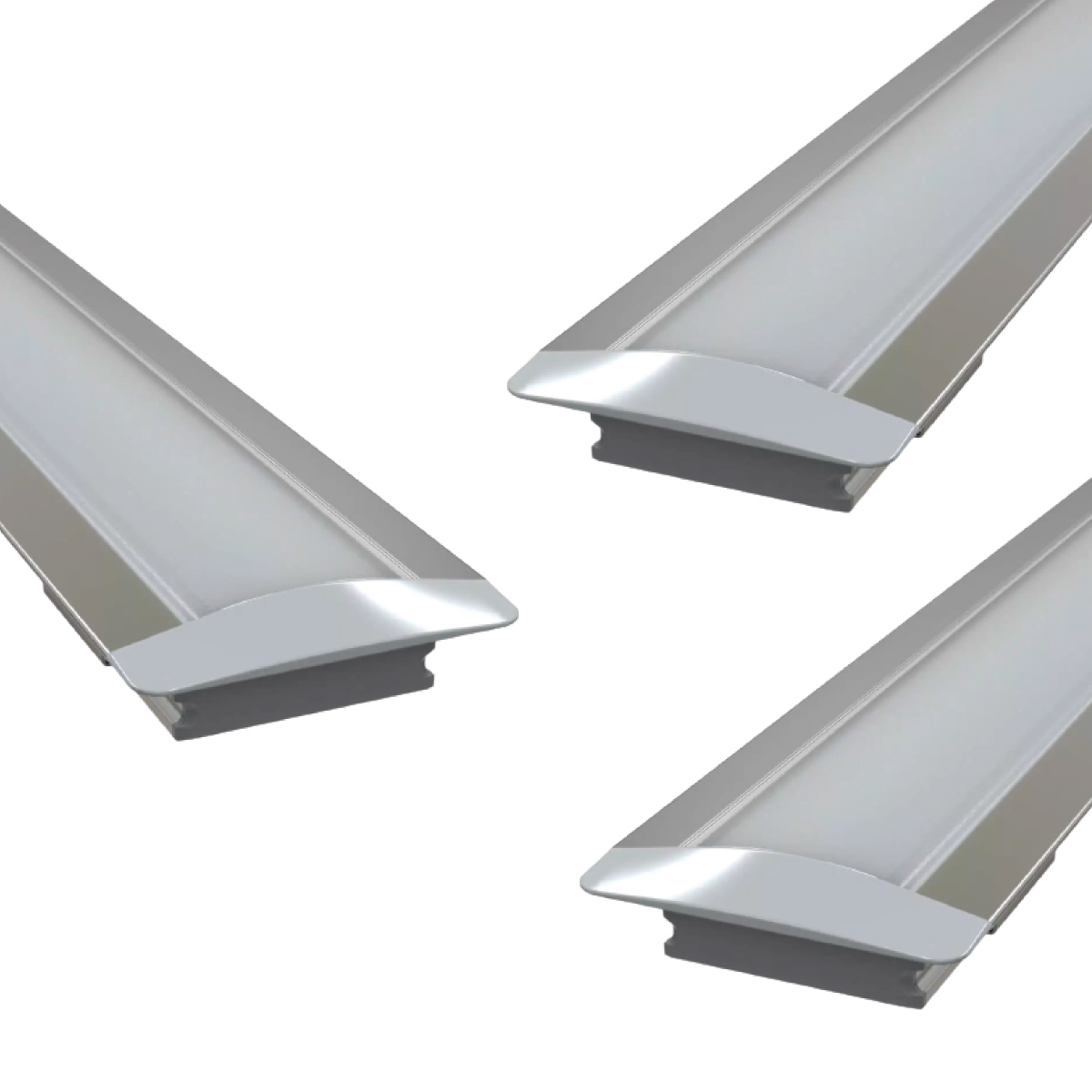 View Pack of 3 Shallow 7mm Recessed LED Aluminium Profiles 2m Long information