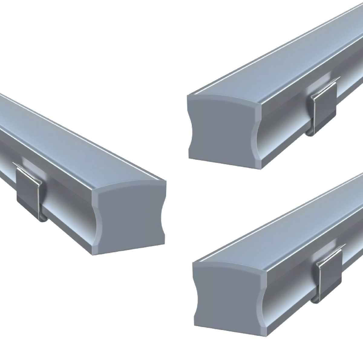 View Pack of 3 Surface Mounted Aluminium LED Profiles 1 Metre information
