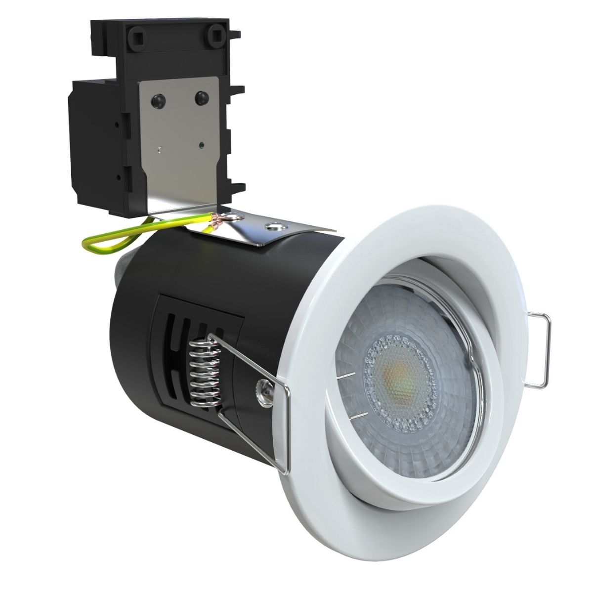 View Tilt Fire Rated Downlight GU10 White Finish information