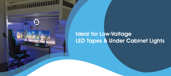 100w LED Driver - Ideal for Low-Voltage LED Tapes & Under Cabinet Lights