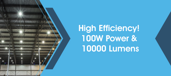 100w LED high bay light - High Efficiency! 100W Power & 10000 Lumens