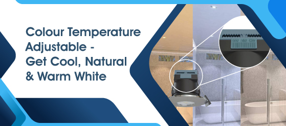 10 CCT Brushed Chrome Downlight - Colour Temperature Adjustable - Get Cool, Natural & Warm White