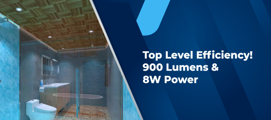 10 CCT White Downlights - Top Level Efficiency! 900 Lumens & 8W Power