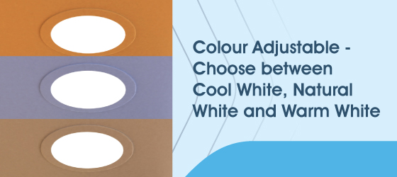 15w Circular CCT LED Panel - Colour Adjustable - Choose between Cool White, Natural White and Warm White