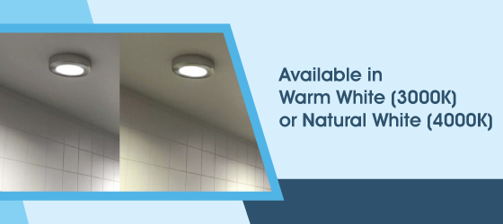 2.6w Round Brushed Chrome Under Cabinet Light - Available in Warm White (3000K) or Natural White (4000K)