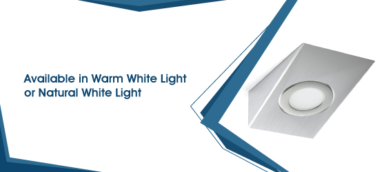 2.6w Wedge LED Under Cabinet Light - Available in Warm White Light or Natural White Light