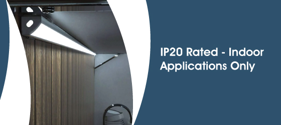 2 Metres Corner LED Profile - IP20 Rated - Indoor Applications Only
