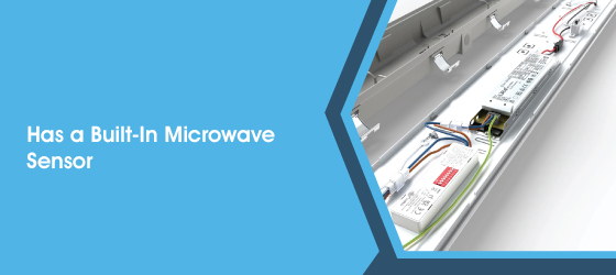 40w CCT LED Batten with Microwave Sensor, 120CM - Has a Built-In Microwave Sensor