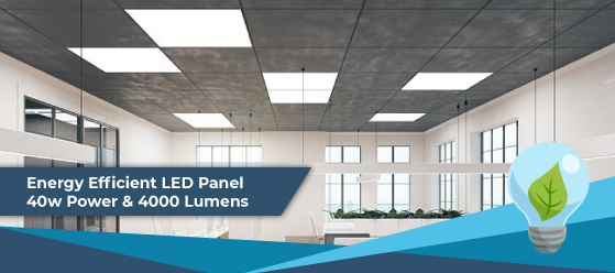 40w Square LED Panel - Energy Efficient LED Panel. 40w Power & 4000 Lumens