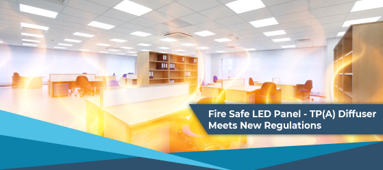 40w Square LED Panel - Fire Safe LED Panel - TP(A) Diffuser - Meets New Regulations