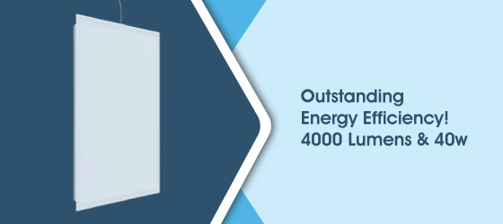 40w Square LED Panel Light, 6000K - Outstanding Energy Efficiency! 4000 Lumens & 40w