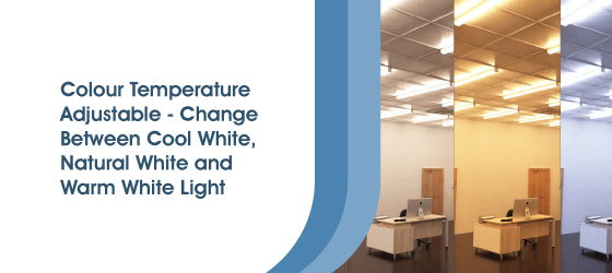 60w CCT LED Batten Light, 180CM - Colour Temperature Adjustable - Change Between Cool White, Natural White and Warm White Ligh