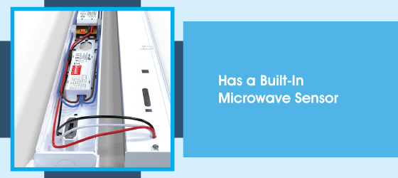 60w LED Batten with Microwave Sensor, 180CM - Has a Built-In Microwave Sensor