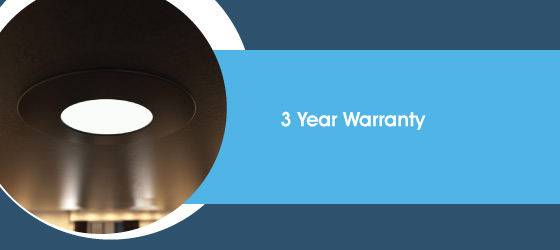 6w Matt Black LED Downlight - 3 Year Warranty