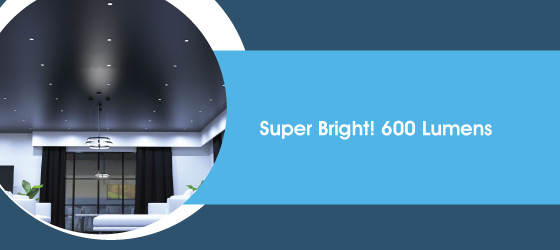 6w Matt Black LED Downlight - Super Bright! 600 Lumens