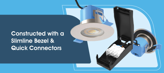 6w Satin Nickel LED Downlight - Constructed with a Slimline Bezel & Quick Connectors