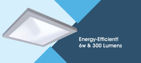 6w Square Brushed Chrome LED Under Cabinet Light - Energy-Efficient! 6w & 300 Lumens