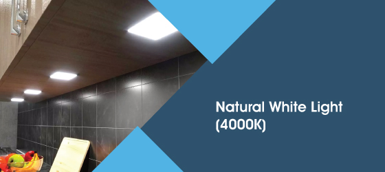 6w Square Brushed Chrome LED Under Cabinet Light - Natural White Light (4000K)