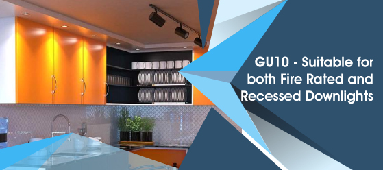 7w GU10 - GU10 - Suitable for both Fire Rated and Recessed Downlights