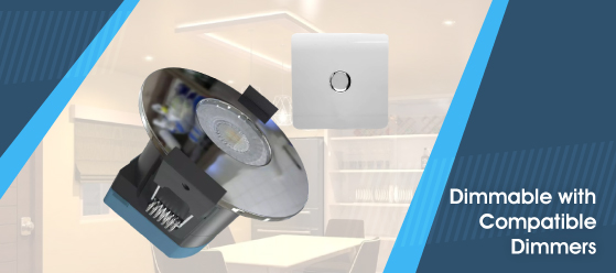 8w Chrome CCT Downlight - Dimmable with Compatible Dimmers