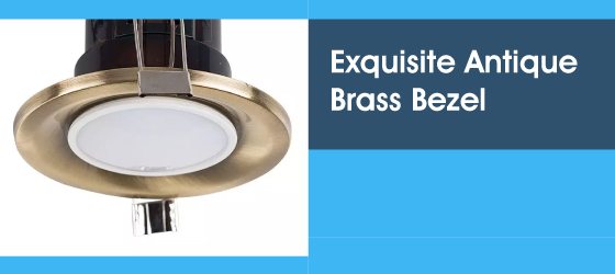Antique Brass LED  Downlight - Exquisite Antique Brass Bezel