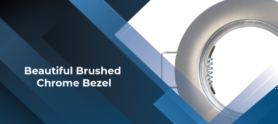 Brushed Chrome Recessed Downlight - Beautiful Brushed Chrome Bezel