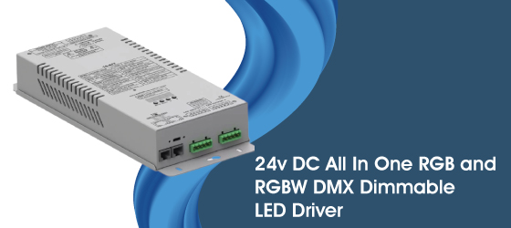 DMX LED Driver - 24v DC All In One RGB and RGBW DMX Dimmable LED Driver