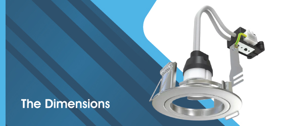 Die-Cast Brushed Chrome LED Downlight - The Dimensions