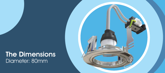 Die-Cast Chrome LED Downlight - The Dimensions
