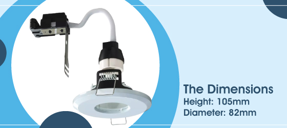 Die-Cast IP65 White LED Downlight - The Dimensions
