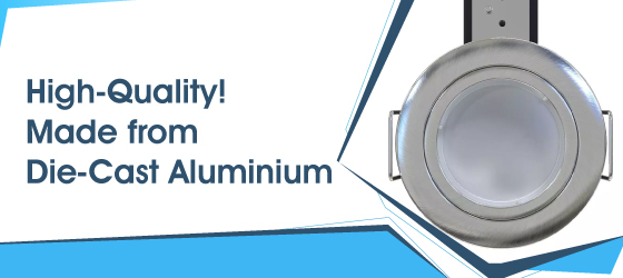 GU10 Fire-rated LED Downlight in Various Finishes - High-Quality! Made from Die-Cast Aluminium