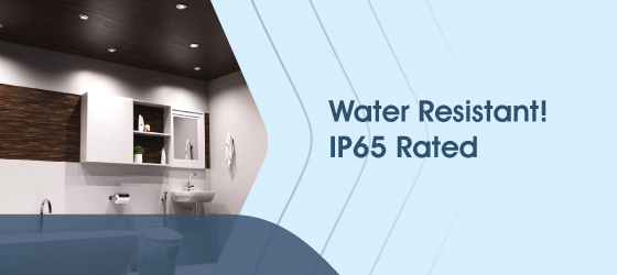IP65 Brushed Chrome LED Downlight - Water Resistant! IP65 Rated