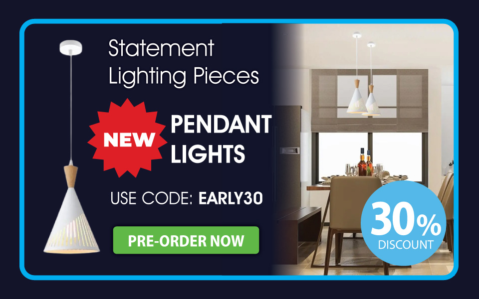 Pre-Order discount - 30% off all new pendant lights